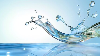 Leinwandbilder - Textured abstract background in cool blue tones, resembling flowing water.
