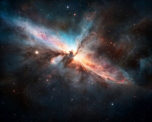 Aufkleber - Cosmic nebula, vibrant colors, stellar birth