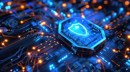 Poster - Focus on online security with advanced ai features and virtual private network technology