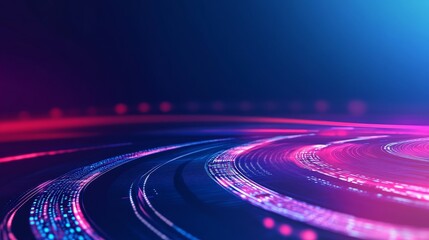 Poster - Abstract vibrant light trails creating a dynamic background with colorful patterns and motion