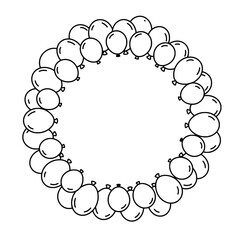 Poster - Balloon Circle: A festive circular arrangement of balloons, offering a playful and cheerful design for celebration and joy.