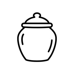 Fototapete - Minimalist Jar Icon: A clean, modern icon of a classic jar with a lid, perfect for illustrating concepts of storage, containers, or food preservation.
