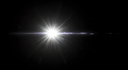 Wall Mural - abstract glowing light spreading rays in the dark background, bright sparkle for festive decoration,