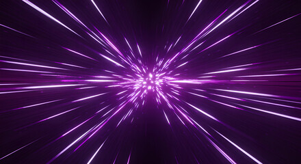 Poster - Light speed abstract tunnel background for futuristic presentation, science fiction, music cover, technology banner and presentation template, data stream concept