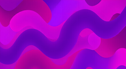 Poster - Abstract pink and purple waves for modern technology background. Colorful curved shapes for creative design, trendy poster, presentation template or wallpaper. Backdrop.