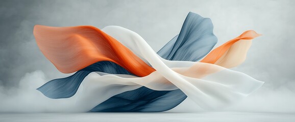 Poster - Flowing fabric abstract design