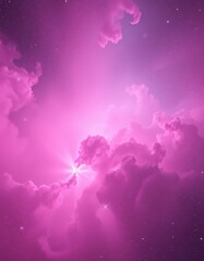 Wall Mural - Soft pink nebula swirls across a cosmic backdrop, ethereal, spiral, pattern