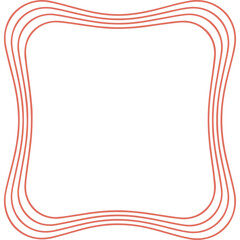 Poster - Border design with wavy lines creates a border shape in a graphic design element for decoration and framing with a modern aesthetic