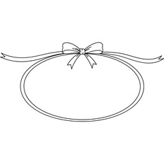 Poster - Blank label with bow ribbon graphic resource for design element vector illustration isolated on white background
