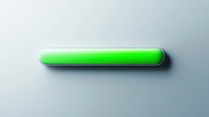 Aufkleber - Green progress bar updating on white background. System software update in progress. Digital display shows progress. Minimalist design for user interface. Simple, clear indicator. Process of loading