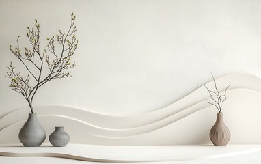 Poster - Minimalist vases and branches home decor