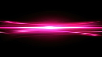 Poster - Vibrant pink light streaks create a dynamic visual effect against a dark background, enhancing digital art projects