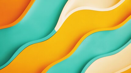 Poster - Abstract wavy background with vibrant colors