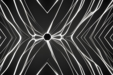 abstract background  Black and white molecule structure.
