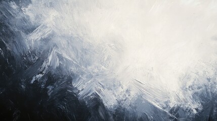 Poster - Abstract painting showcasing a dynamic blend of dark and light colors, evoking emotions of contrast and depth