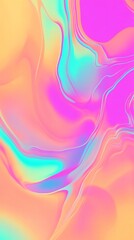 Poster - Colorful acid gradient background creating swirling abstract design