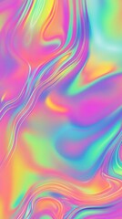Fototapete - Colorful holographic gradient background creating swirling abstract pattern