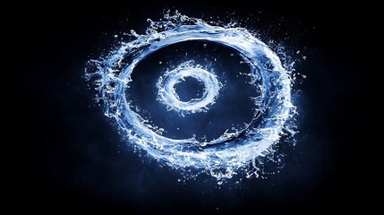 Poster - Abstract water rings, splash art