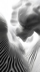 Aufkleber - Abstract architecture creating a wavy and flowing space
