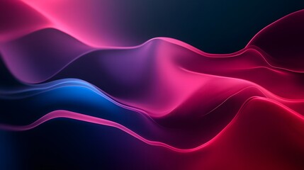 Fototapete - Abstract flowing pink and blue waves creating a dynamic background