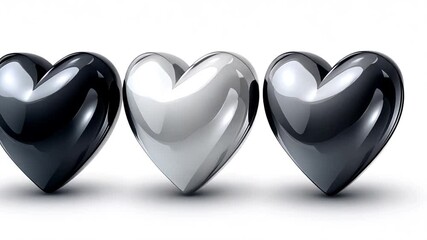 Poster - Heart Vector Icons in Various Shades for Design Purposes Generative AI