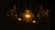 © DhanaStudio - Light bulbs in dim light - evoking warmth and nostalgia - stock photography for home decor