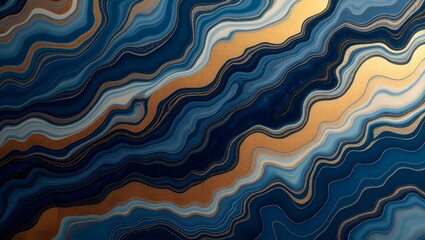 Poster - Wavy blue vector texture with seamless abstract ocean pattern
