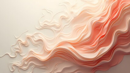 Poster - Vivid red liquid waves create an abstract art texture with flowing motion