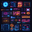 © Pirinda - Neon Futuristic HUD UI Interface Elements Set