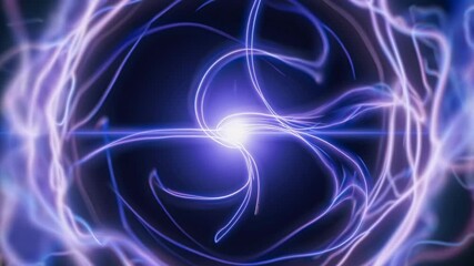 Wall Mural - abstract video with a swirling energy vortex in a cosmic style. top-down camera angle highlights glo