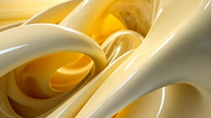Poster - Swirling golden textures create a mesmerizing abstract composition in warm tones