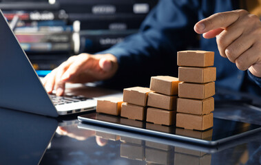 Fototapete - Business online marketing and product development concepts.not ai generated