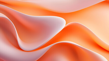 Poster - Orange Gradient Abstract Background with Smooth Wavy Texture