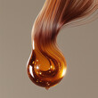 © Rong - hair with a essence oil drops, gold drops, straight and smooth texture, shampoo, beauty and cosmetic