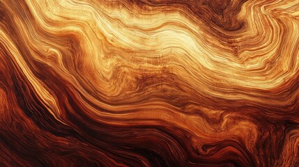 Poster - Swirling Amber Radiance: An Abstract Textural Symphony of Golden Hues