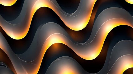 Poster - Abstract wavy design with glowing highlights