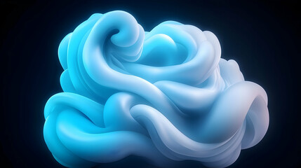 Aufkleber - Swirling Blue and White Light Patterns Abstract Background