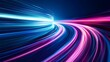 © chartchai - Neon Light Trails in Futuristic Composition with Dynamic Motion and Blur