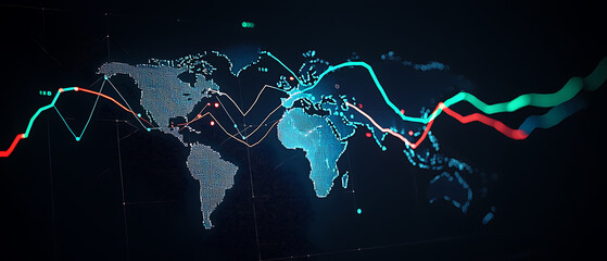 Poster - Data visualization trends global markets infographic abstract digital analytics insights