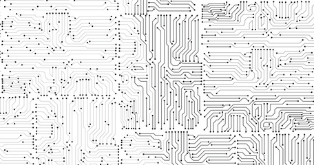 Poster - Abstract digital background with technology circuit board texture. Electronic motherboard illustration. Communication and engineering concept. Vector illustration