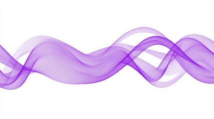 Aufkleber - a purple wave with a white background. abstract background with blue wavy lines on white, vector ill