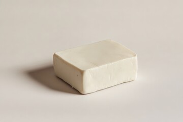 Fototapete - A single block of rectangular shaped white soap