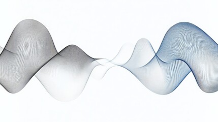 Aufkleber - a blue and white wave. abstract background with blue wavy lines on white, vector illustration. futur