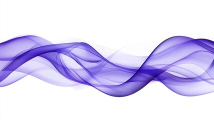 Aufkleber - a purple wave on a white background. abstract background with blue wavy lines on white, vector illus
