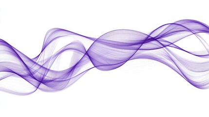 Aufkleber - a purple wave on a white background. abstract background with blue wavy lines on white, vector illus