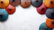 © Store at the corner - Colorful Thai Umbrellas Arranged On A White Isolated Background