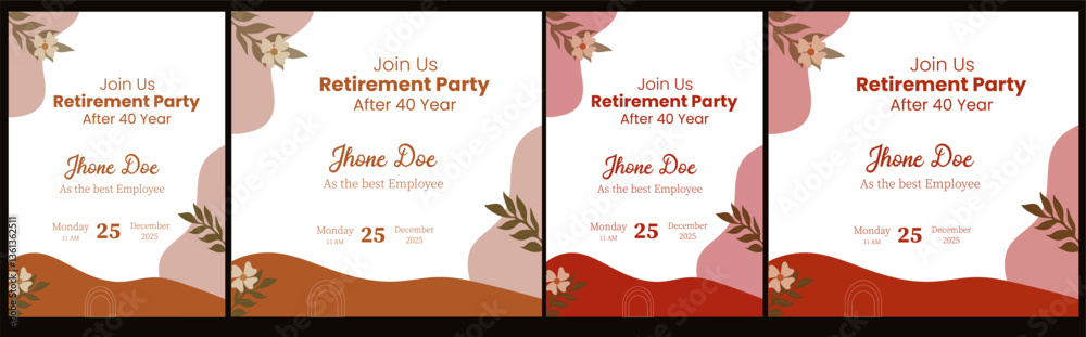 Retirement Flyer Design Template . Happy retirement party invitation ...