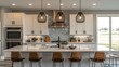 © Black_Stock - Modern Farmhouse Kitchen Design: Luxurious Interior with Open Concept and Island