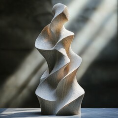 Poster - Contemporary sculpture displayed on a table highlighting its artistic features and intriguing design