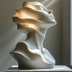Poster - Intricate stone sculpture of a majestic animal displaying artistic craftsmanship and detail